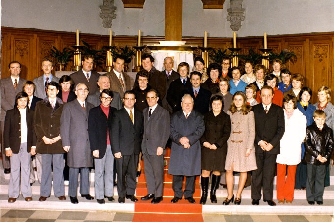 24 - La chorale le 11 novembre 1973, lors de la fête patronale,