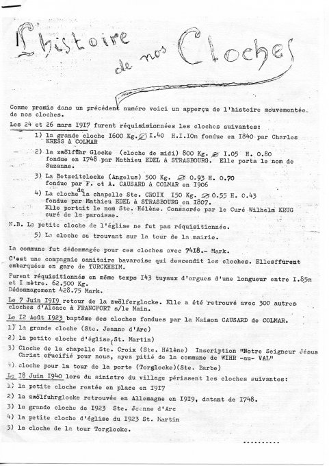 40 - Le baptême des cloches le 13 juin 1954