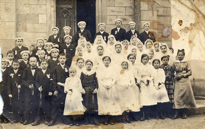 70 - Une communion à wihr au Val en 1914
