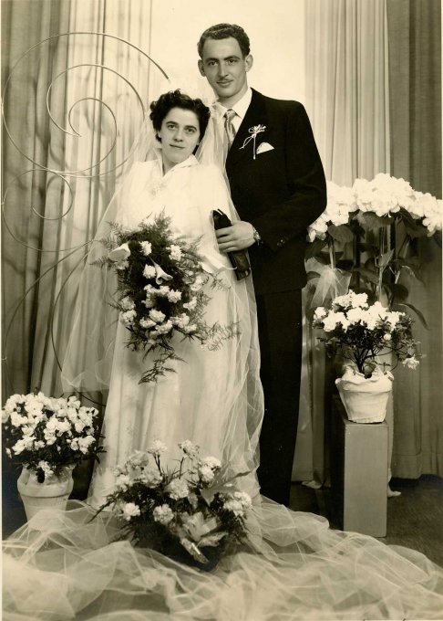 25 - Le mariage de Maurer Marguerite et de Walger Eugéne le 01-05-1954