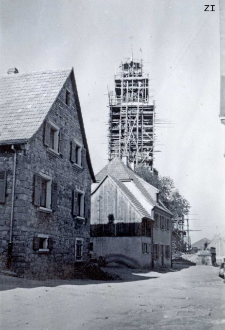 18 - Le clocher de l'église de Wih-au-Val en 1951