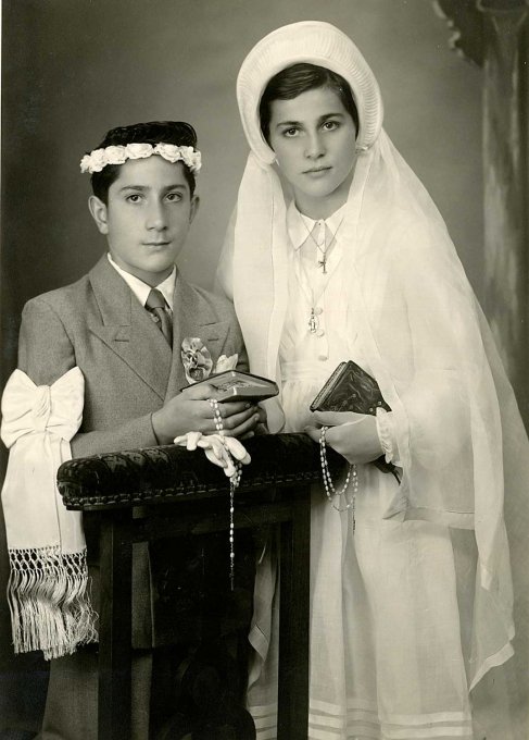 21 - La communion de Parmentier Joseph et Yvonne en 1951 ou 1952