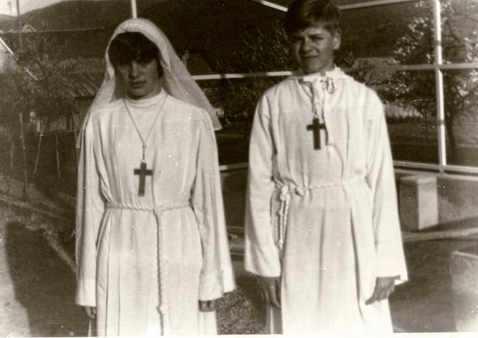 26 - La communion de Schiehlé Denise et de Beyer Jean-Marie en 1968